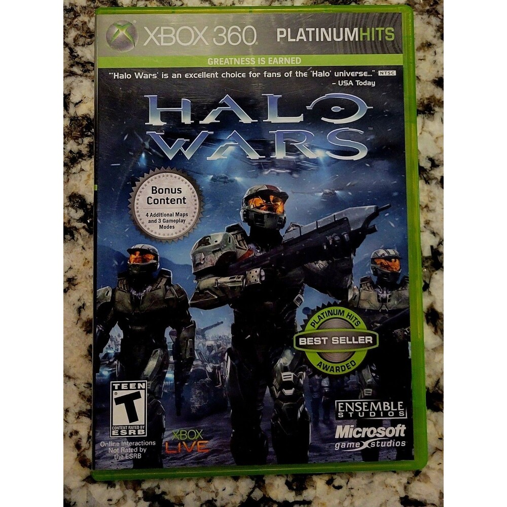 Halo Wars Xbox 360 Platinum Hits Complete CIB Retro Nostalgic Master Chief